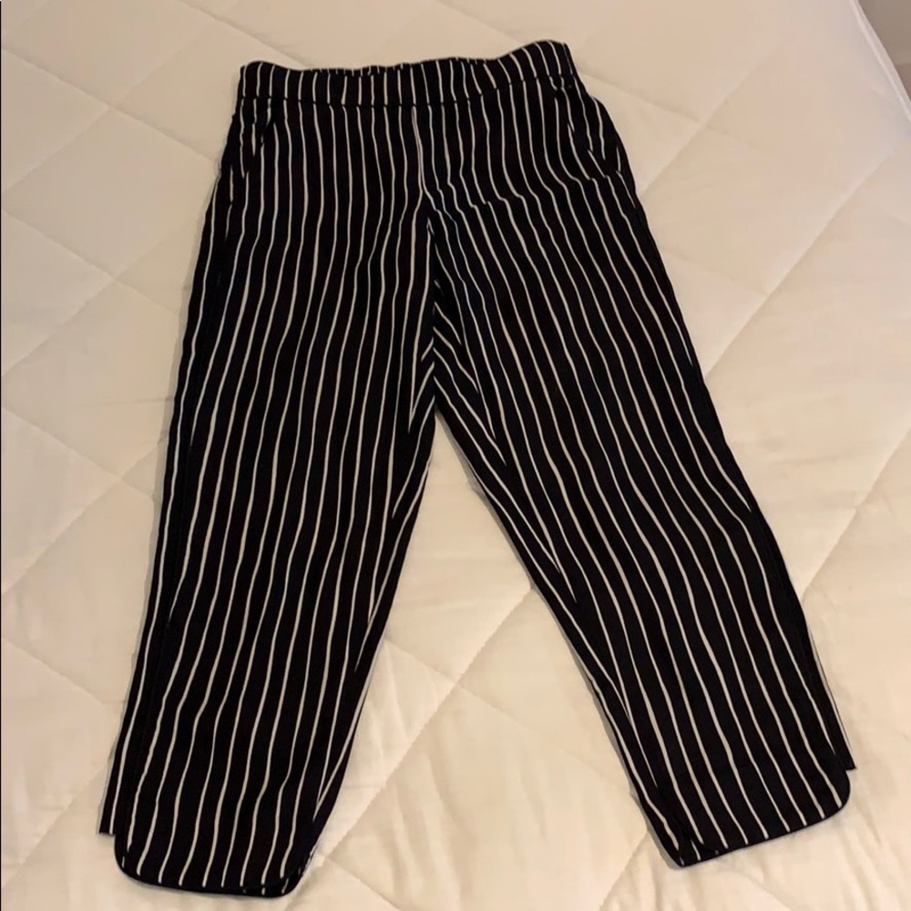 Club Monaco silk navy pinstripe dress pants